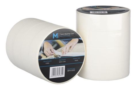 Matthews General Purpose Cream Masking Tape 2 Day Removal 36mm 130mu 50m 4 Roll Slve