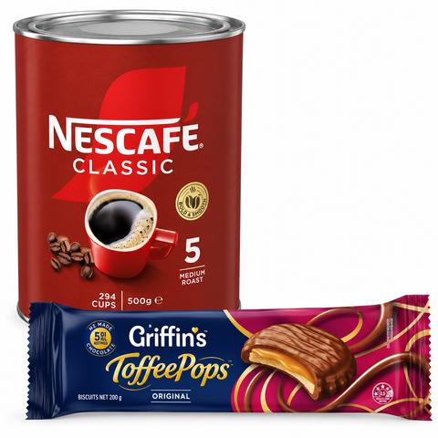 Nescafe Coffee 500g + FREE Toffee Pops 200g