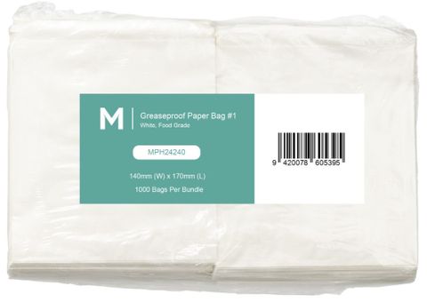 Matthews #1 Grease Proof Bag 140x170 1000pk