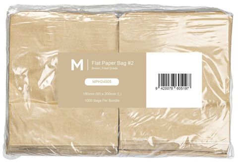 Matthews #2 Flat Brown Paper Bag 160x200mm 1000pk