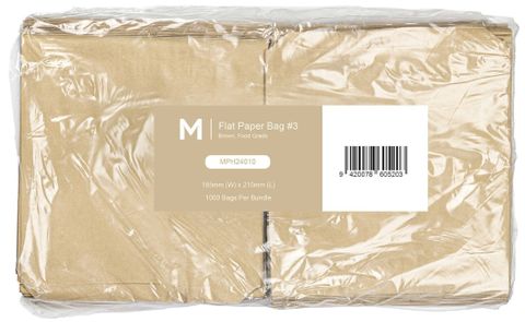 Matthews #3 Flat Brown Paper Bag 185x210mm 1000pk