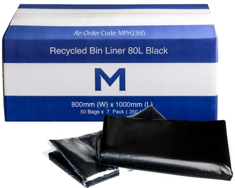 Matthews Recycled Bin Liner 80L 50 units per pk
