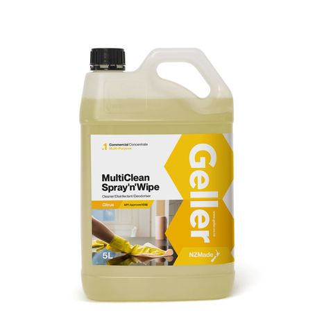 Geller 5L MultiClean Spray and Wipe Citrus Cleaner