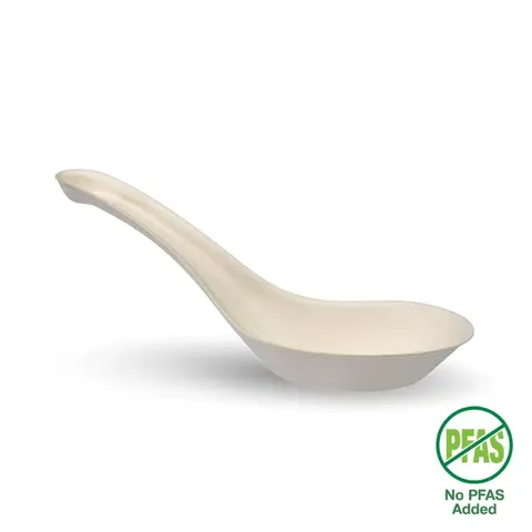 Biopak 14cm Plant Fibre Chinese Soup Spoon 125 units per slve