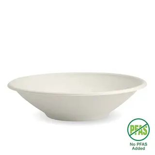 Biopak 800ml / 24oz White Plant Fibre BioBowl