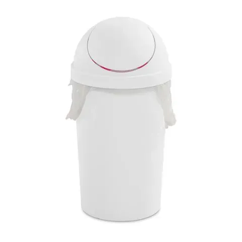 Sterilite Swing Top Round Rubbish Bin White 40L
