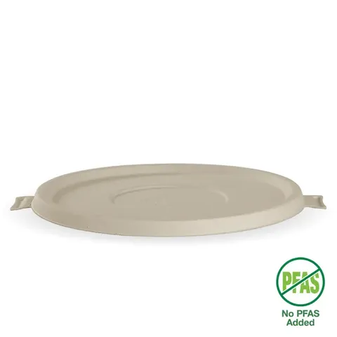 Biopak 800-1,420ml / 24-48oz Natural Plant Fibre BioBowl Lid 50 units per slve