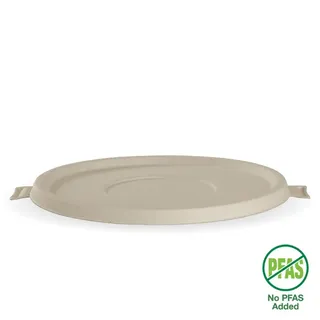 Biopak 800-1,420ml / 24-48oz Natural Plant Fibre BioBowl Lid 50 units per slve