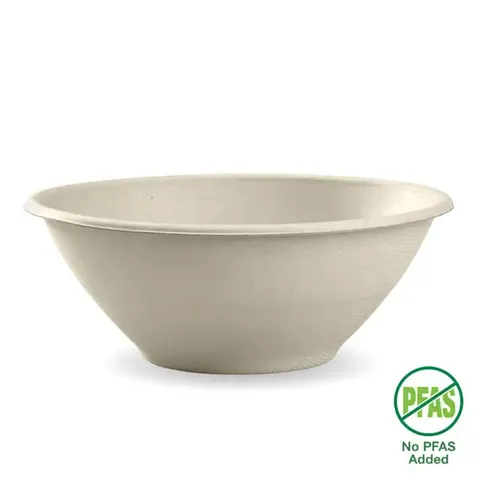 Biopak 1,180ml / 40oz White Plant Fibre BioBowl 50 units per slve