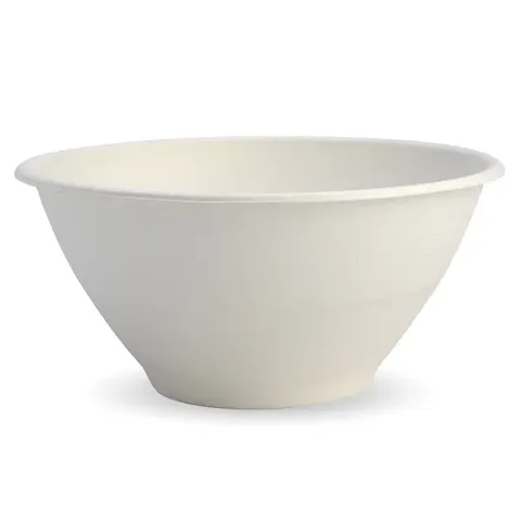 Biopak 1,420ml / 48oz White Plant Fibre BioBowl 50 units per slve