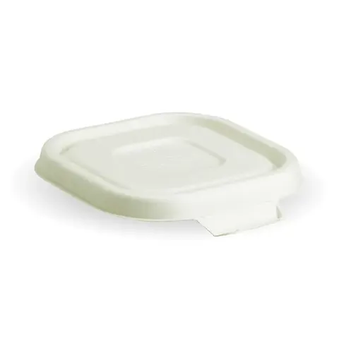 Biopak 280-630ml White Plant Fibre Takeaway Lid 50 units per slve