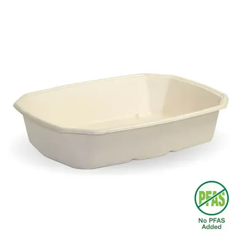 Biopak 950ml Natural Plant Fibre Octa Takeaway Base 50 units per slve