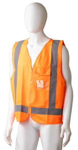 Matthews Orange Hi Visibility Safety Vest Size Large