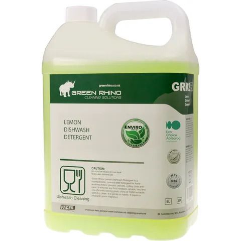 Green Rhino Lemon Dishwash Detergent 5L