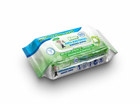 Nano Antibacterial Wipes 80pk