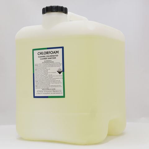 Supreme Chlorfoam Foaming Chlorinated Sanitiser Cleaner20 Ltr