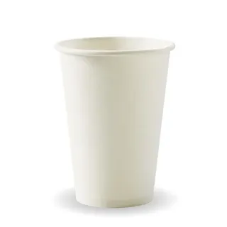 320ml / 10oz (80mm) White Single Wall BioCup