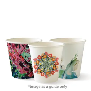 230ml / 6oz (80mm) Art Series Single Wall BioCup