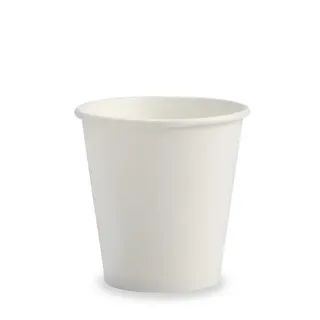 230ml / 6oz (80mm) White Single Wall BioCup