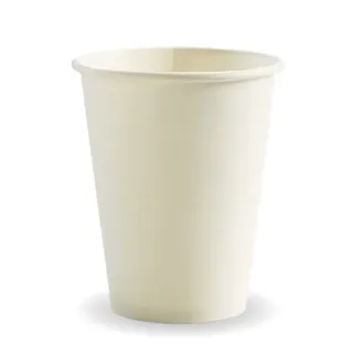 390ml / 12oz (90mm) White Single Wall BioCup