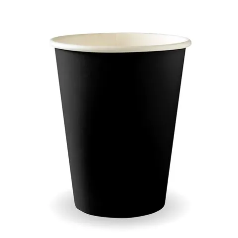 390ml / 12oz (90mm) Black Single Wall BioCup