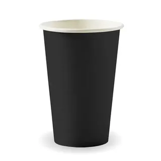 350ml / 12oz (80mm) Black Single Wall BioCup