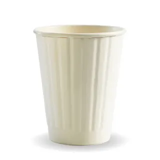 255ml / 8oz (80mm) White Double Wall BioCup