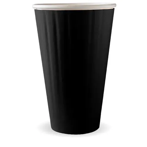 460ml / 16oz (90mm) Black Double Wall BioCup