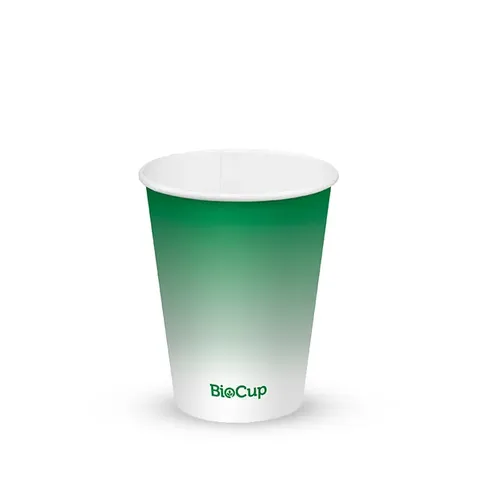 Biopak 390ml / 12oz (90mm) Green Cold Paper BioCup