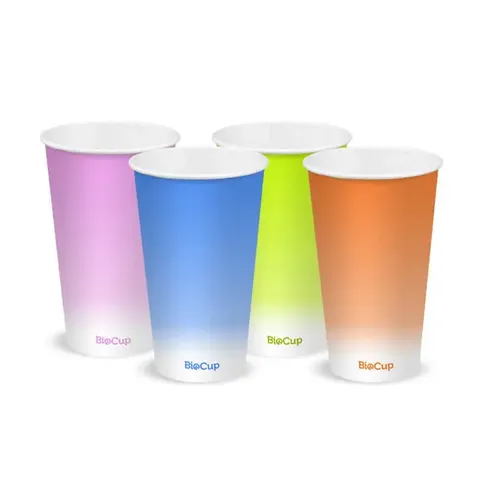 Biopak 500ml / 16oz (90mm) Coloured Cold Paper BioCup