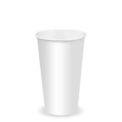 Biopak 500ml / 16oz (90mm) White Cold Paper BioCup