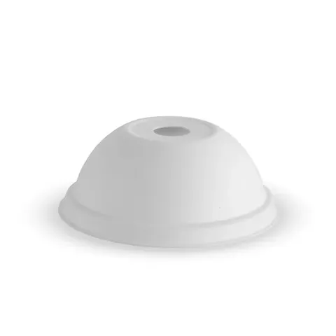 Biopak 80mm Plant Fibre Dome Cold Paper BioCup Lid 50 units per slve