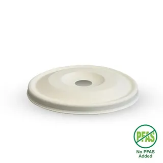 Biopak 80mm Plant Fibre Flat Cold Paper BioCup Lid