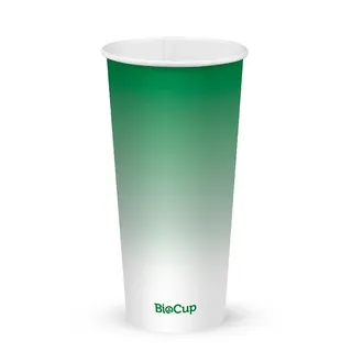Biopak 650ml / 22oz (90mm) Green Cold Paper BioCup