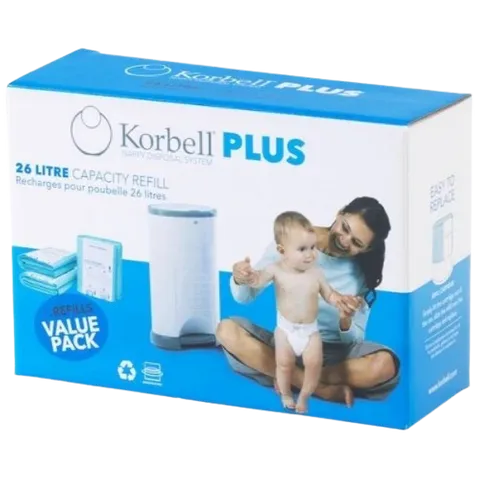 Korbell Plus 26L Nappy Bin Liners