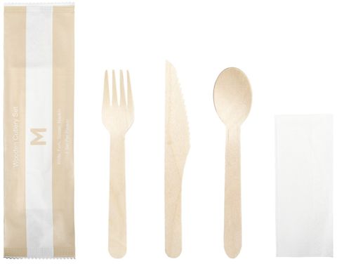 Matthews Cutlery Set Wooden Fork/Knife/Spoon/Napkin