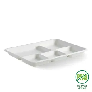 5-Compartment Plant Fibre Tray