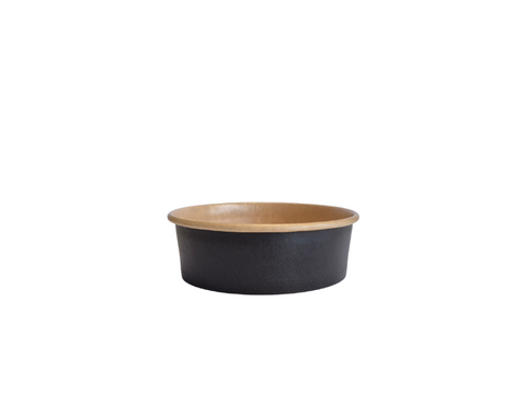 Noir 500ml Black Wide Paper Salad Bowl Small 150mm Dia 49mmH