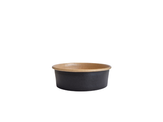 Noir 500ml Black Wide Paper Salad Bowl Small 150mm Dia 49mmH