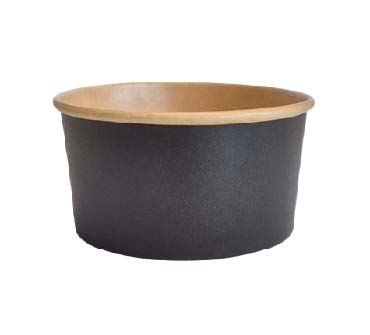 Noir 1000Ml Black Wide Paper Salad Bowl Large 150Dia 59mm H