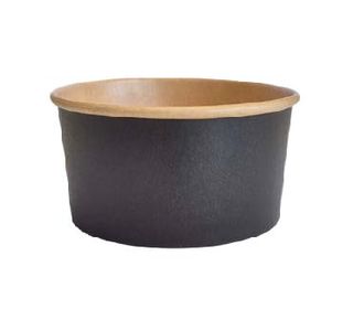 Noir 1000Ml Black Wide Paper Salad Bowl Large 150Dia 59mm H