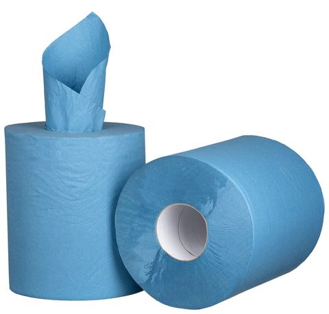 Centre Feed Paper Towel - Blue, 210mm x 300m, 1 Ply, 25gsm, FSC® Mix (6) *Perforated