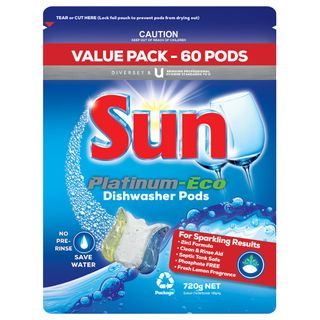 Diversey Sun Platinum-Eco Dishwash Pods 60 units per pk