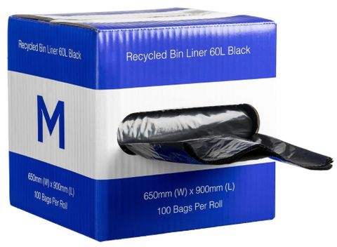 Matthews Recycled Bin Liner Bag n Box 60 Ltr
