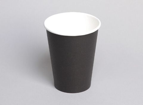 Coastal 12oz Single Wall PE Cup - Black