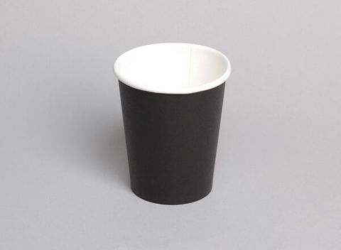 Coastal 8oz Single Wall PE Cup - Black