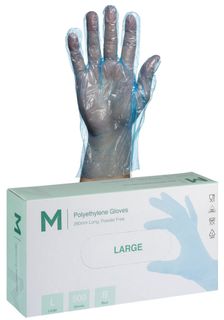 Matthews Large Blue Polyethylene 240mm Cuff 500 per pk