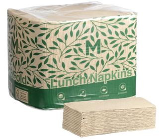 Matthews Brown 1/4 Fold Lunch Napkin 1ply 500pack 300x300mm