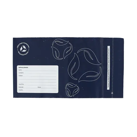 Ecopack 190mm w x 280mm h + 70mm (flap) Recycled Courier Bags 50pck