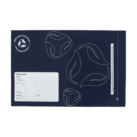 Ecopack 255mm w x 325mm h + 70mm (flap) Recycled Courier Bags 50pck